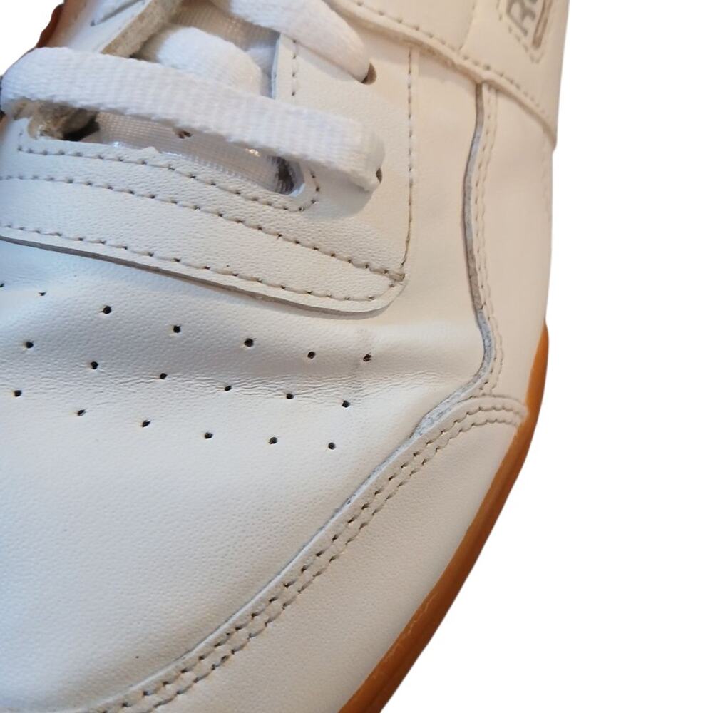 Reebok Workout Plus Full Grain Leather Men's Sneakers White Gum US Sz 10.5 READ - Picture 8 of 15